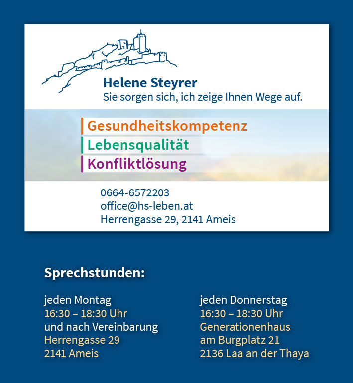 Helene Steyrer - Gesundheitskompetenz, Lebensqualität, Konfliktlösung